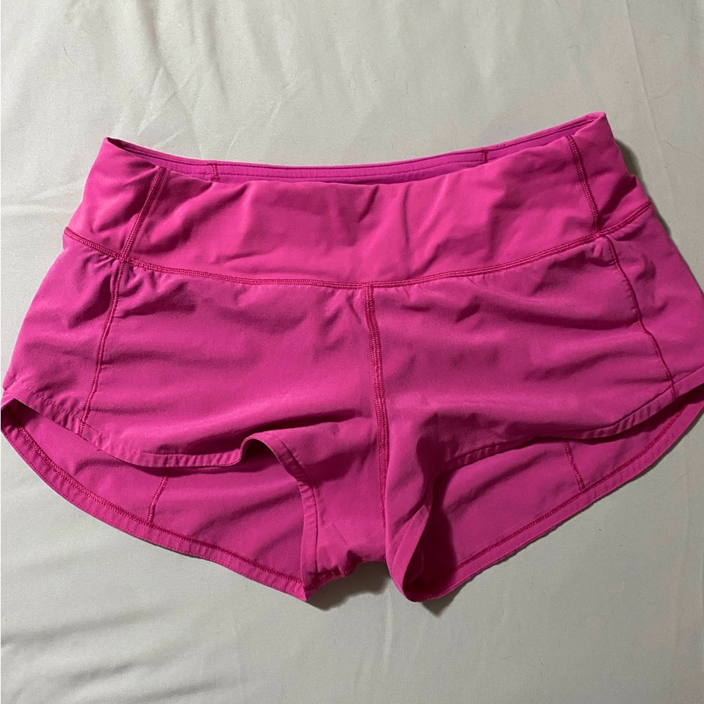 Lululemon Speed ups, Sonic Pink size 4. low rise, 2.5.